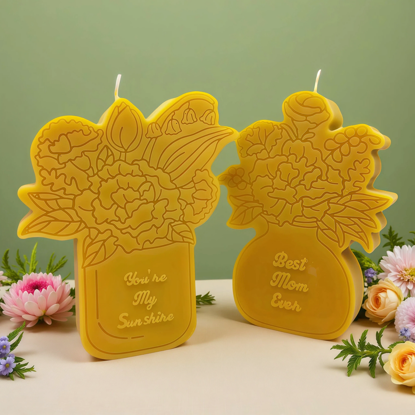 Someone Special Bouquet Beeswax Candle