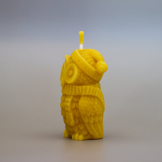 Owl Beeswax Candle