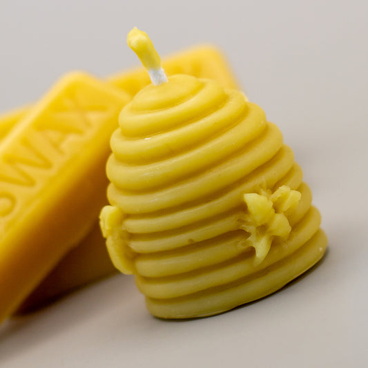 Bee Skep Beeswax Candle