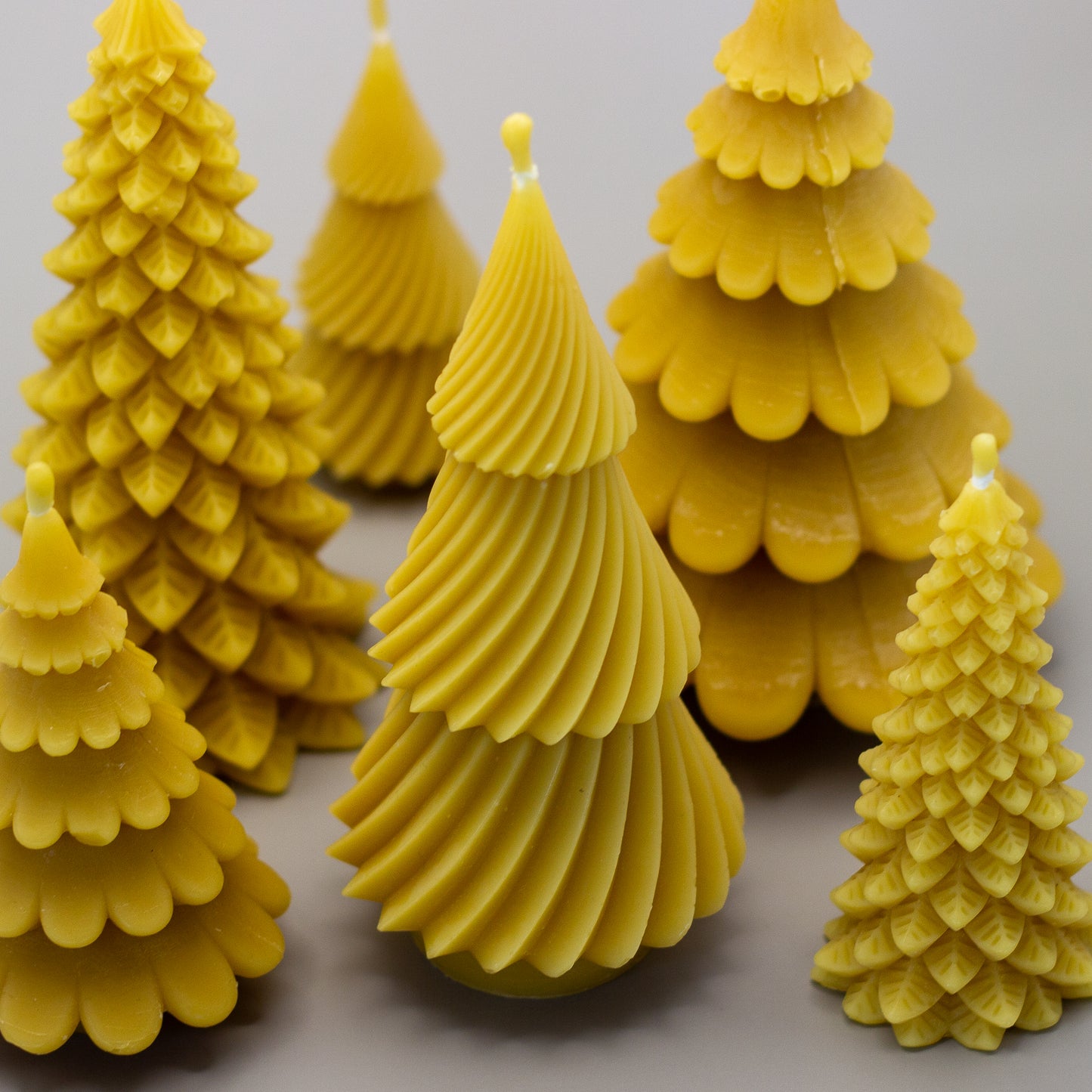 Christmas Tree Beeswax Candle - Layered