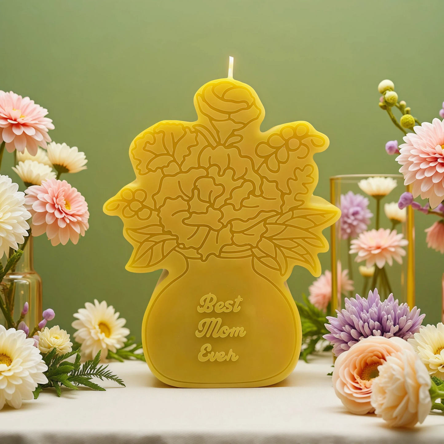 Mother's Day Bouquet Beeswax Candle