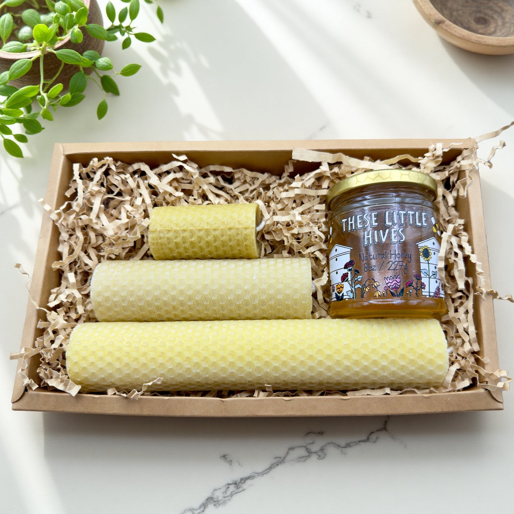 Honey and beeswax candle gift sets by These Little Hives Northern Ireland