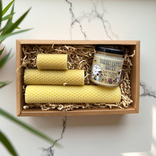 Honey and beeswax candle gift sets by These Little Hives Northern Ireland