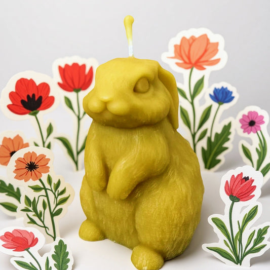 Bunny Beeswax Candle