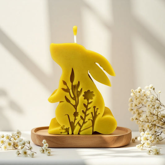 Bunny in Meadow Beeswax Candle