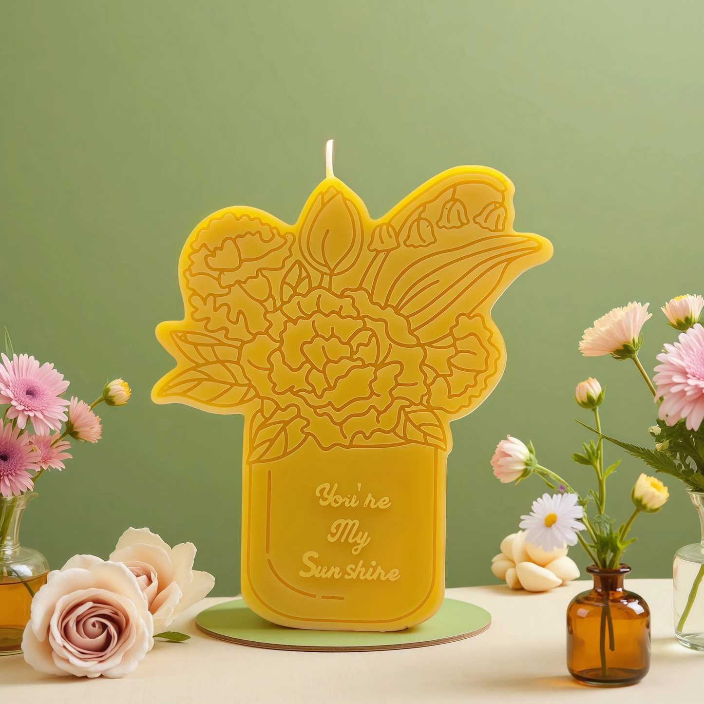 Someone Special Bouquet Beeswax Candle
