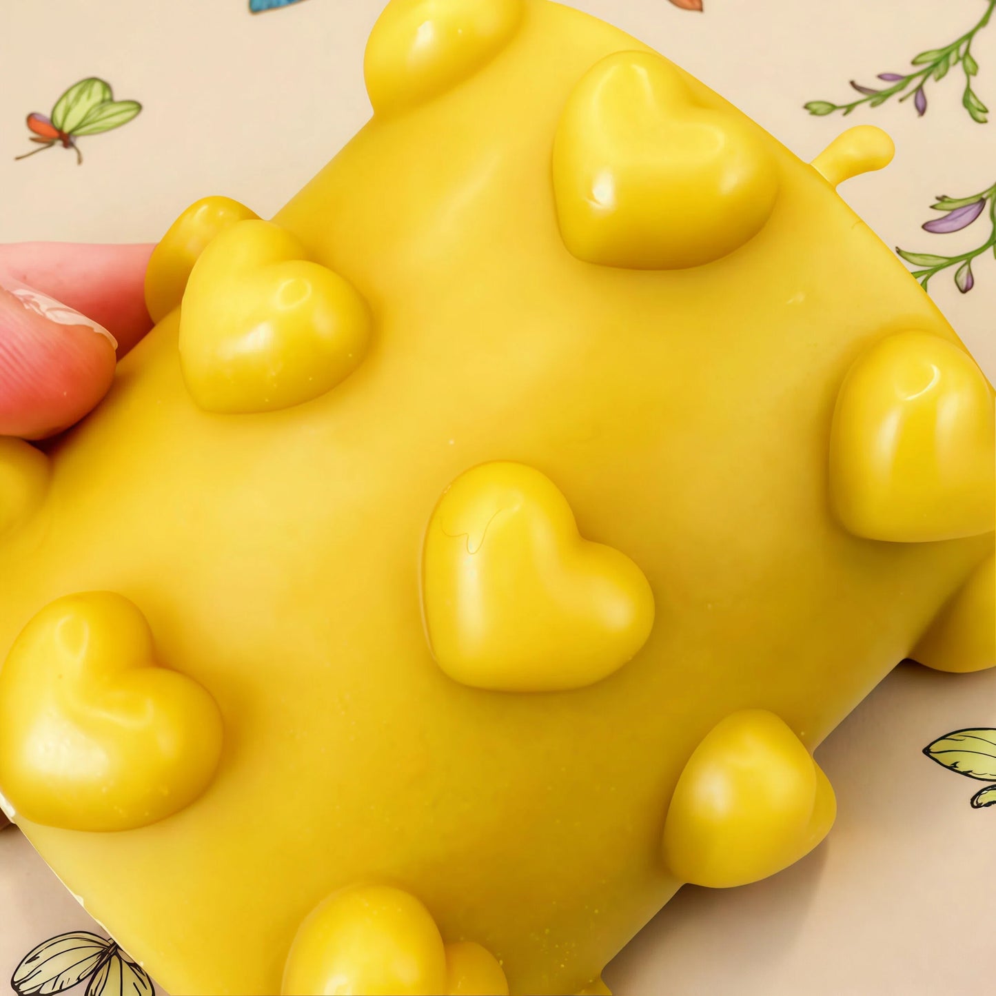 Heart Pillar Beeswax Candle