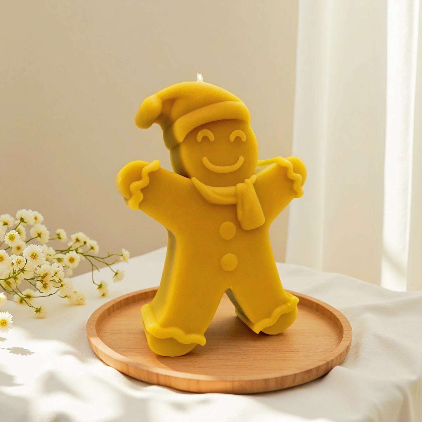 Gingerbread Family Beeswax Candles