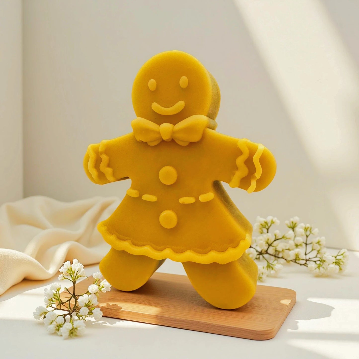 Gingerbread Family Beeswax Candles