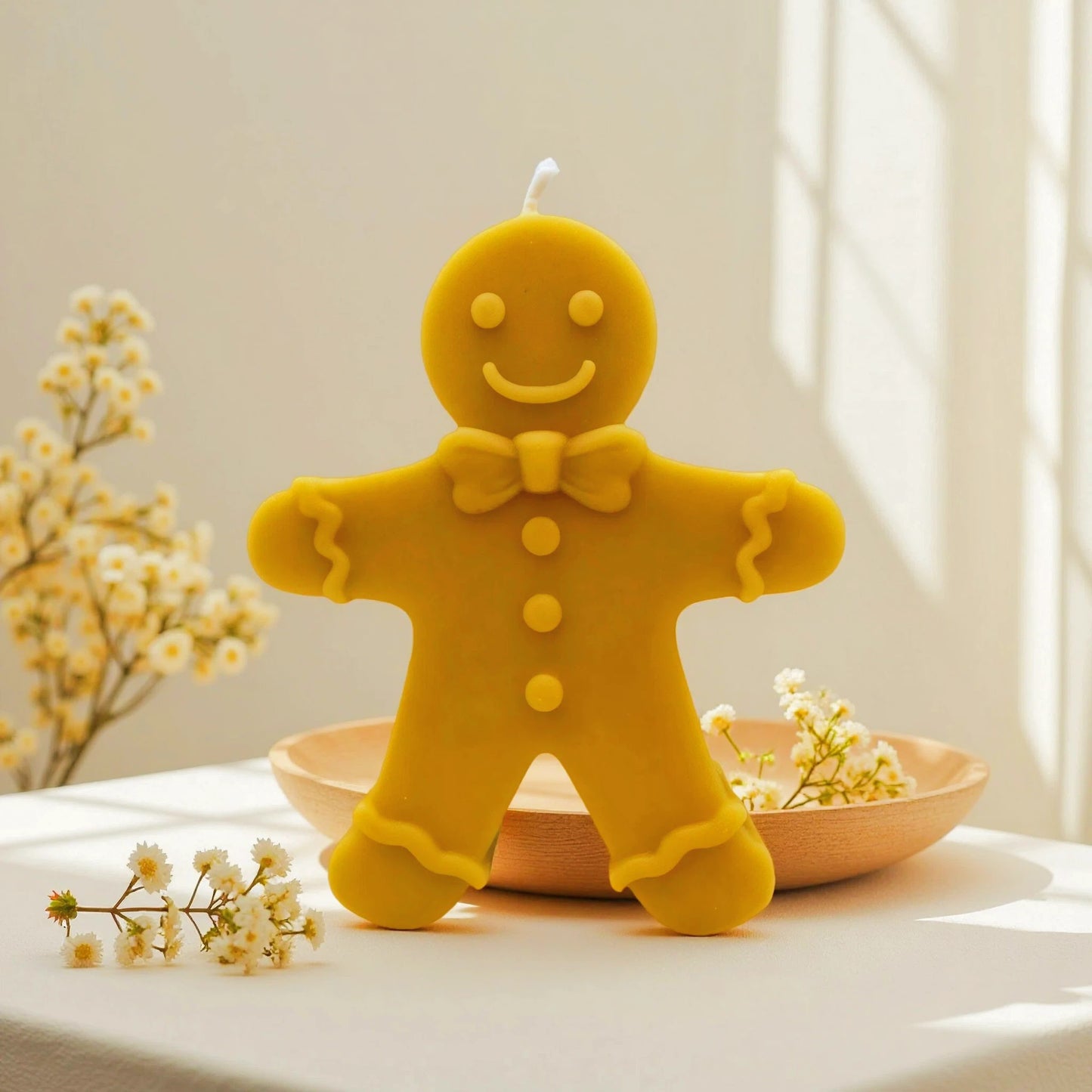 Gingerbread Family Beeswax Candles