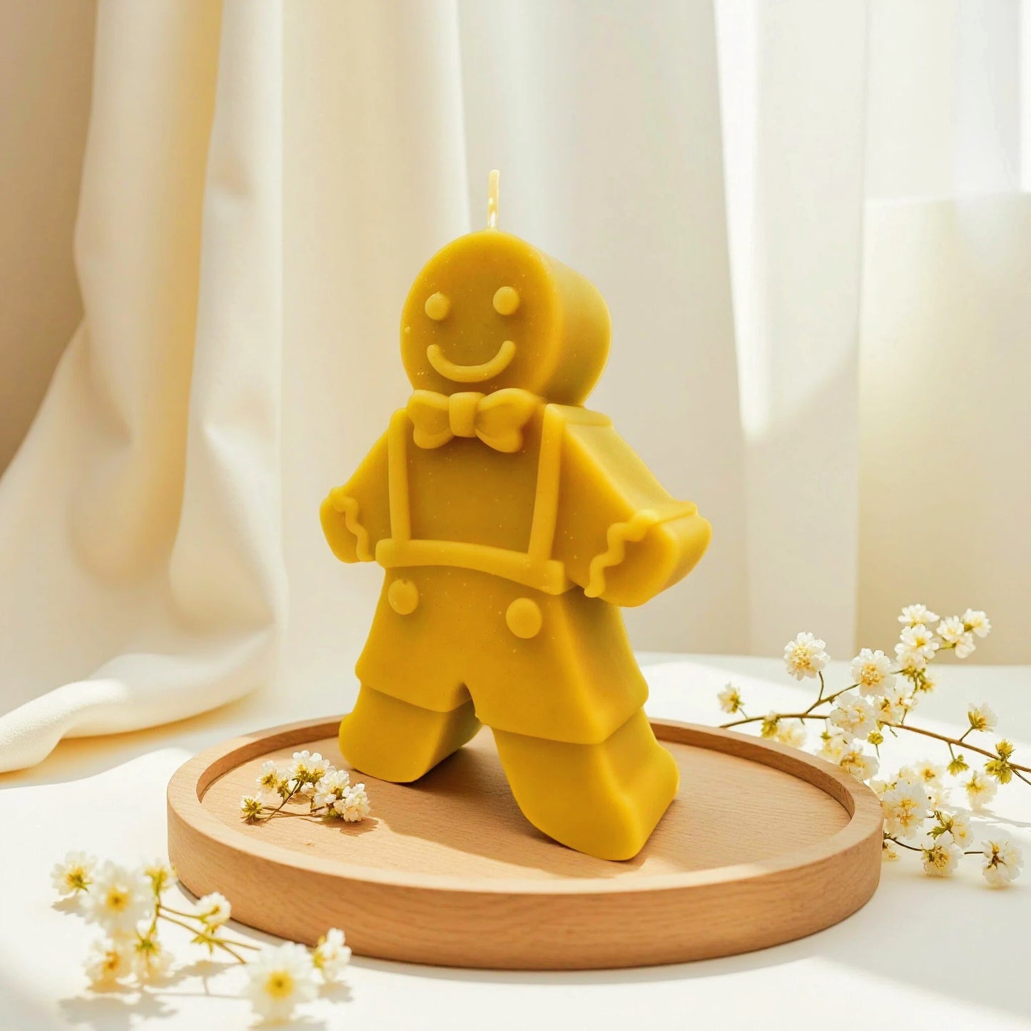 Gingerbread Family Beeswax Candles