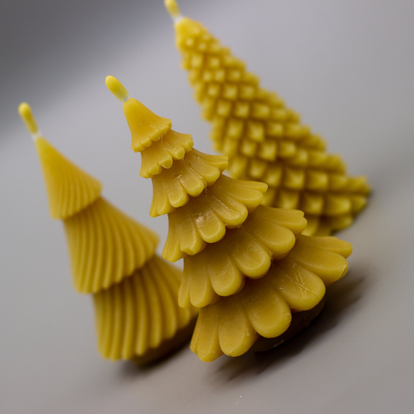 Christmas Tree Beeswax Candle - Layered