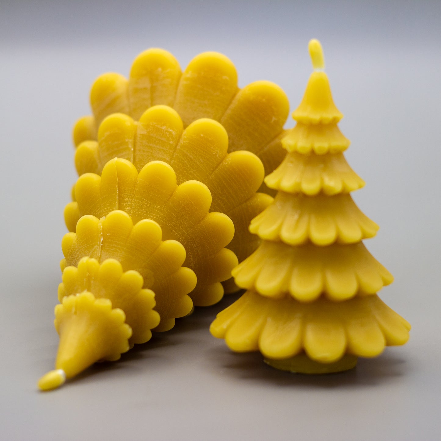Christmas Tree Beeswax Candle - Layered